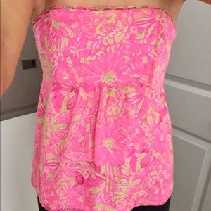 Lily Pulitzer strapless top